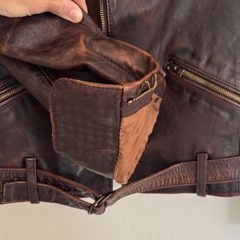 Golden Goose Dark Brown Leather Jacket - Size L - Picture 7 of 17